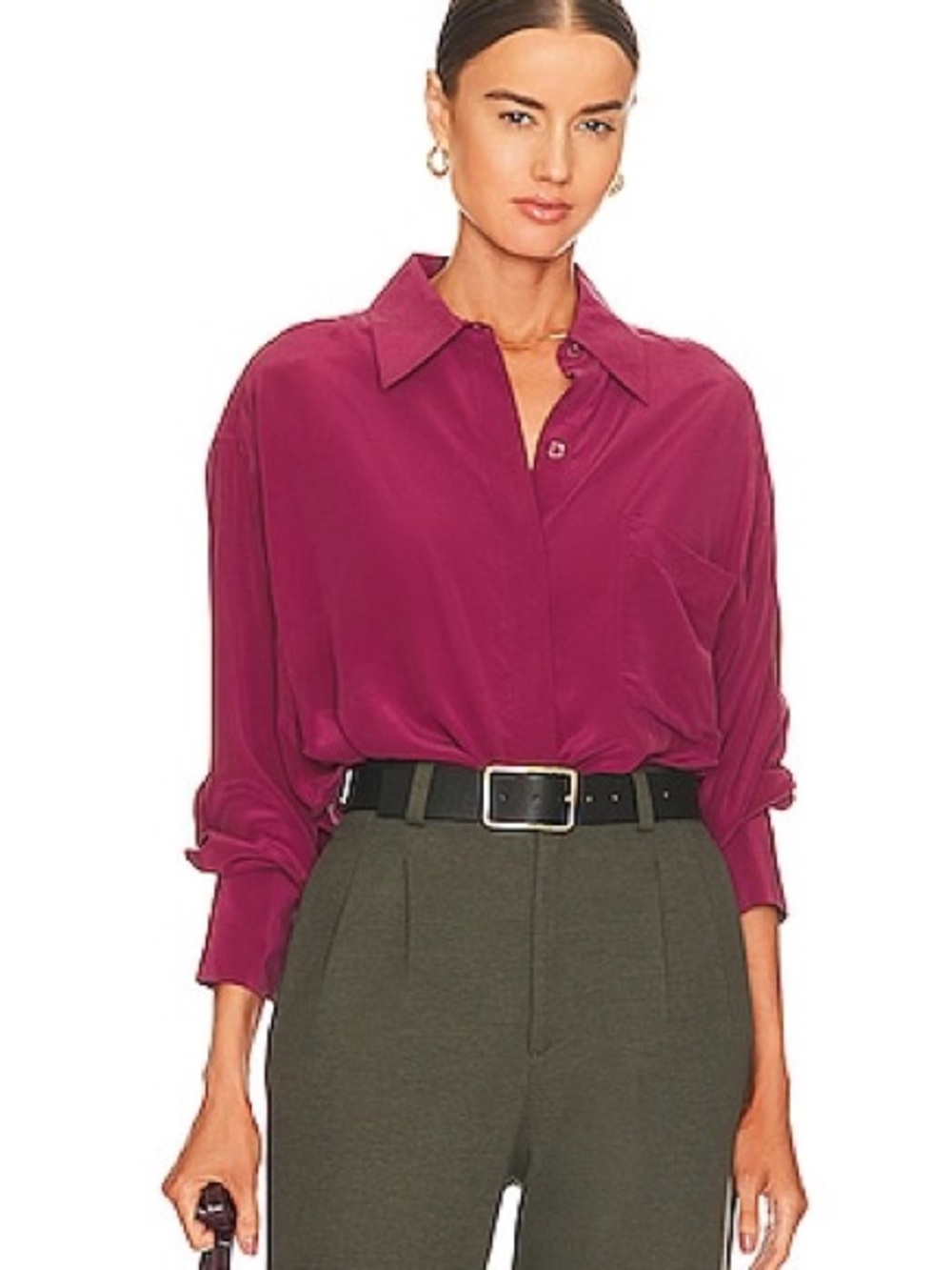 Equipment Women's Fuchsia Button-Down Silk Blouse - 80% OFF MSRP!!!